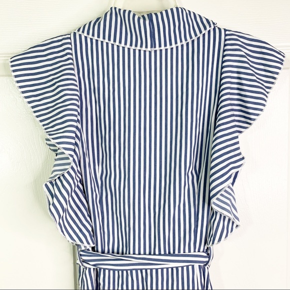 Elizabeth Crosby Pippa Ruffle Stripe Wrap Dress - Picture 6 of 14